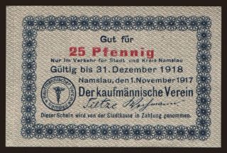 Namslau/ Kaufmännischer Verein, 25 Pfennig, 1917