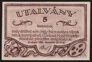 Szombathely/ Uránia, 5 korona, 1920