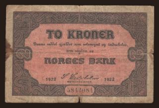 2 kroner, 1922
