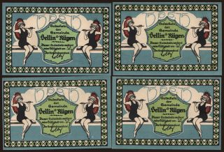 Sellin a. Rügen, 4x 75 Pfennig, 1922