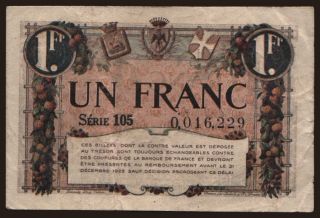 Alpes-Maritimes, 1 franc, 1920