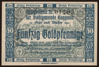 Gaggenau/ 50 Goldpfennig, 1923