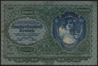 100.000 Kronen, 1922