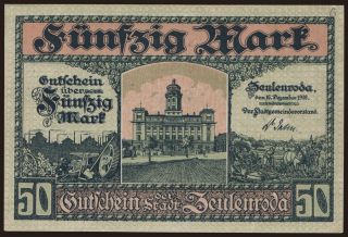 Zeulenroda/ Stadt, 50 Mark, 1918