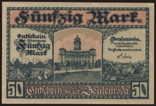 Zeulenroda/ Stadt, 50 Mark, 1918