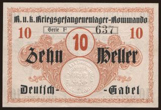 Deutsch-Gabel, 10 Heller, 191?