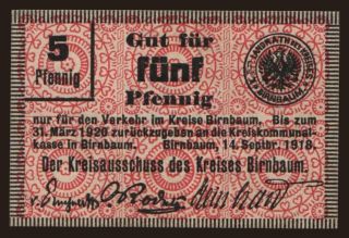 Birnbaum, 5 Pfennig, 1918