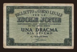 Isole Jonie, 1 drachma, 1941