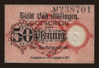Kissingen, 50 Pfennig, 1917