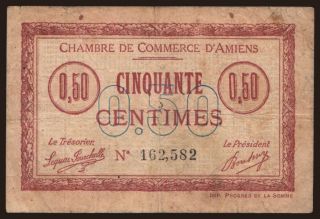 Amiens, 50 centimes, 1915