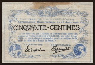 Alais, 50 centimes, 1915