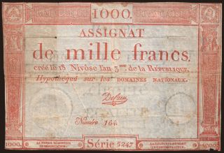1000 francs, 1795