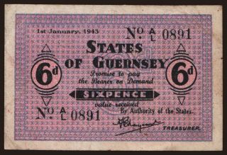 6 pence, 1943