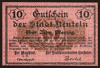 Rinteln, 10 Pfennig, 1918