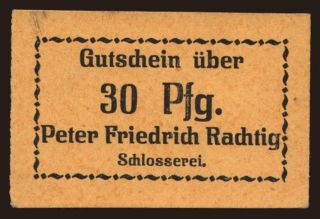 Rachtig/ Peter Friedrich Schlosserei, 30 Pfennig, 1919