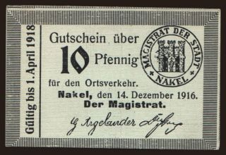 Nakel, 10 Pfennig, 1916