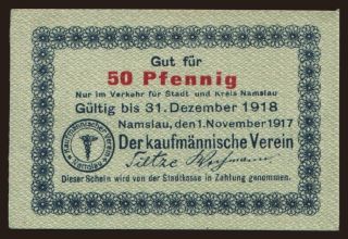 Namslau/ Kaufmännischer Verein, 50 Pfennig, 1917