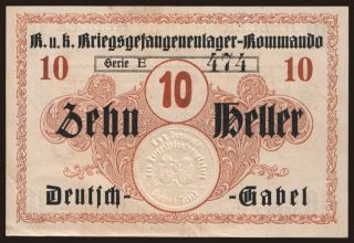 Deutsch-Gabel, 10 Heller, 191?