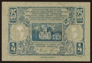 1/4 dinara, 1921