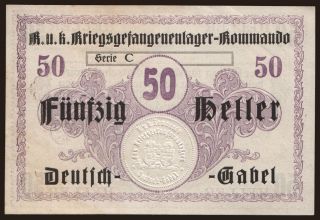 Deutsch-Gabel, 50 Heller, 191?