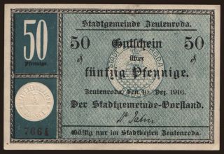 Zeulenroda, 50 Pfennig, 1916