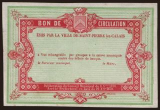 Saint Pierre lez Calais, 1 franc, 1870