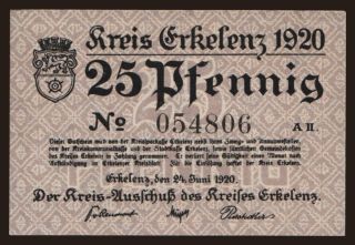 Erkelenz, 25 Pfennig, 1920