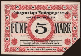Zossen-Weinberge, 5 Mark, 191?