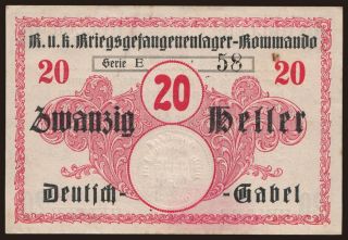 Deutsch-Gabel, 20 Heller, 191?