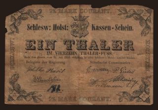 Schleswig-Holstein, 1 Thaler, 1848