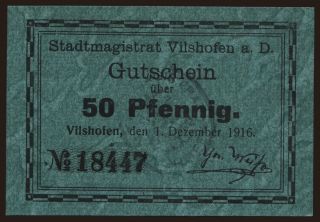 Vilshofen, 50 Pfennig, 1916
