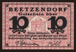 Beetzendorf, 10 Pfennig, 1921