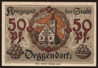 Deggendorf, 50 Pfennig, 1918