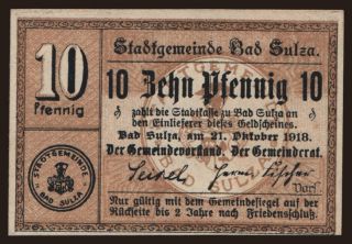 Bad Sulza, 10 Pfennig, 1918
