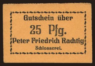 Rachtig/ Peter Friedrich Schlosserei, 25 Pfennig, 1919