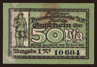 Rositz/ Rositzer Braunkohlenwerke A.G., 50 Pfennig, 1922