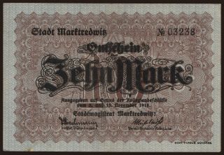 Marktredwitz/ Stadt, 10 Mark, 1918