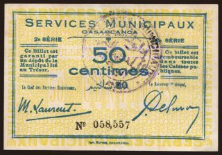 Casablanca, 50 centimes, 1919
