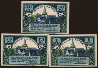 Scheessel, 3x 50 Pfennig - Mark, 1921