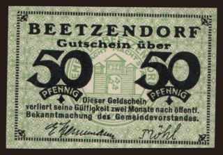 Beetzendorf, 50 Pfennig, 1921