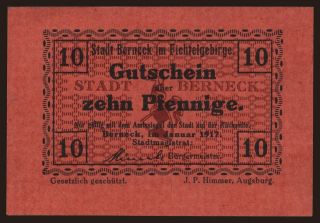Berneck in Fichtelgebirge, 10 Pfennig, 1917