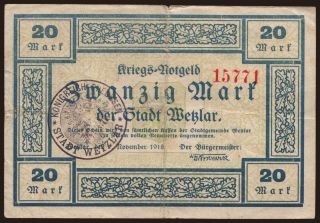 Wetzlar/ 20 Mark, 1918