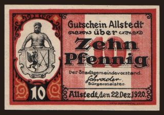 Allstedt, 10 Pfennig, 1920