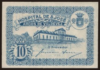 Arcos de Valdevez/ Hospital de S. Jose, 10 centavos, 1920