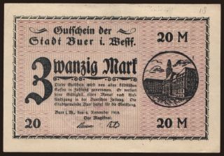Buer/ Stadt, 20 Mark, 1918