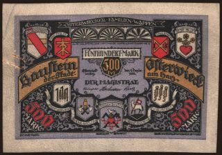 Osterwieck am Harz/ Stadt, 500 Mark, 1922