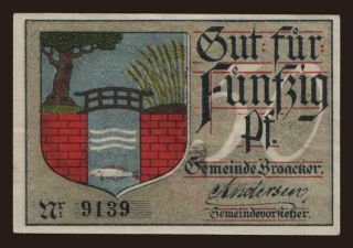 Broager/ Gemeinde, 50 Pfennig, 1918