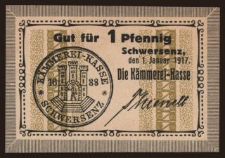 Schwersenz (Swarzedz), 1 Pfennig, 1917