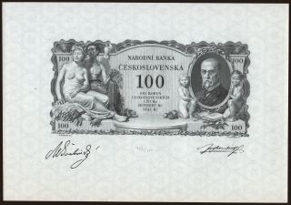 100 korun, 1931, fekete nyomat