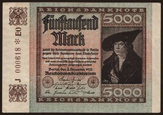 5000 Mark, 1922